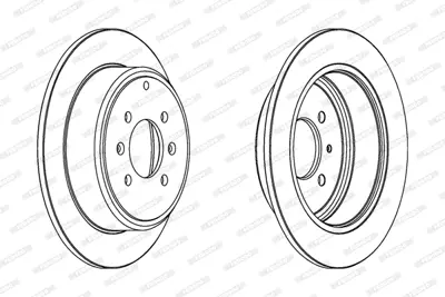 FERODO DDF869 Arka Fren Dısk Aynası P406 1,6 1,8 16v 1,9 1,9td 2,0 16v 2,0t 2,1td 95> Coupe 2,0 Coupe 3,0 V6 97 4246L7