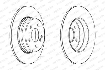 FERODO DDF963C Fren Dıskı Arka W203 02>07 Cl203 02>08 S203 02>07 C209 02>09 A209 03>10 1244231112