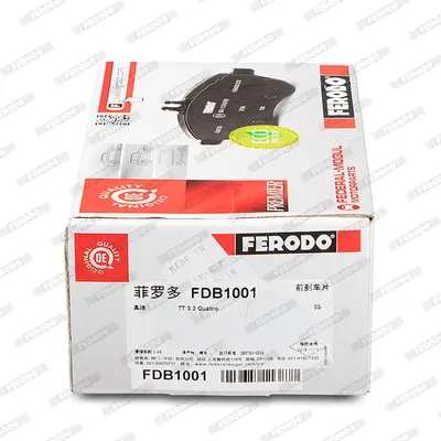 FERODO FDB1001 Fren Balatası On  Audı A4 / Q 01> Tt 3,2 Vr6 / Q 03> A8 2,5 Tdı / Mercedes W202 97>00 W210 97>02 W22 0034202120