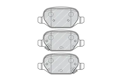 FERODO FDB4464 Arka Fren Balatası Lınea 1,3d Multıjet 06 09> 1,4 / 1,4t Jet 06 07> / 1,6 / 1,6d Multıjet 06 09> 77365752