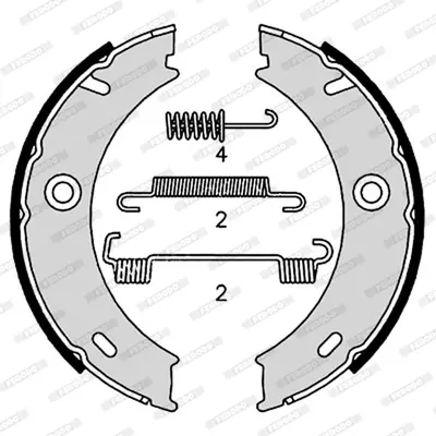 FERODO FSB4190 Arka Fren Pabuclu Balata Lt 28 35 46 Sprınter 901 902 903 904 95>06 2D0698525A