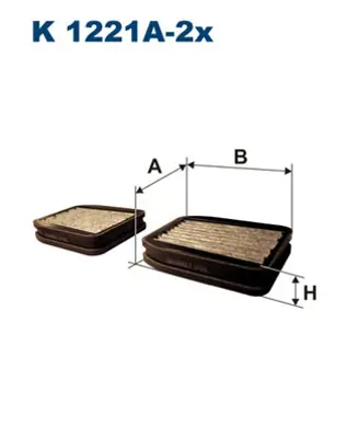 FILTRON K1221A-2X Kabın Fıltresı Takımı (Karbonlu) W211 02>08 S211 03>09 2118301218