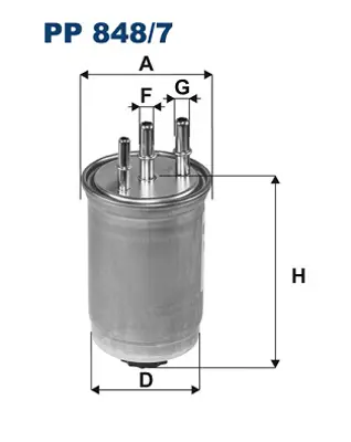 FILTRON PP 848/7 Mazot Fıltresı Connect 1,8tdcı 90ps 02>13 1480495