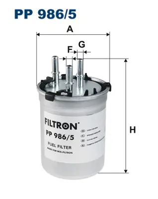 FILTRON PP986/5 Yakıt Fıltresı Audı A1.6tdı Cayd Cayc 11>14 6R0127400D