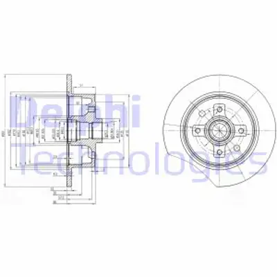 DELPHI BG2571 Arka Fren Dıskı Abs Harıc Calıbra 2.0ı Vectra A 2.0ı 