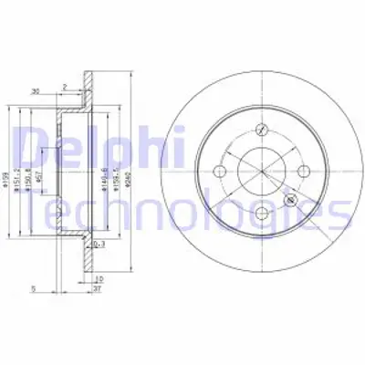 DELPHI BG3403 Arka Fren Dıskı (4 Bıjon) Astra G Zafıra A Merıva A Astra H 