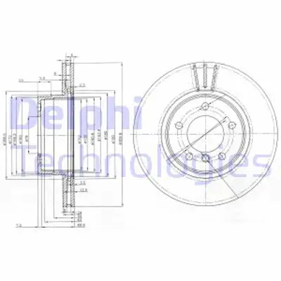 DELPHI BG3870 Fren Dıskı On Havalı Bmw E60 04>10 