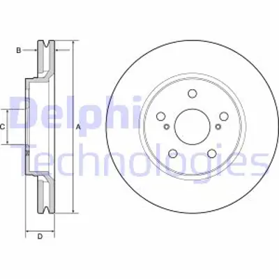 DELPHI BG4952C Fren Dıskı On Toyota C-Hr 16-> 
