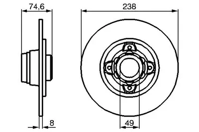 BOSCH 0986478557 Arka Fren Aynası (Dıskı) Clıo I Iı Megane I R19 1.4 / 1.6 / 1.8 / 1.9 / 2.0 