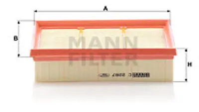 MANN FILTER C2287 Hava Filitresi A-Class W169 04>12 B-Class W245 05>11 