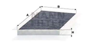 MANN FILTER CUK3461 Polen Filitresi (Karbonlu) W203 02>07 Cl203 02>08 S203 01>07 C209 02>09 A209 02>10 
