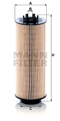 MANN FILTER PU966/2X Yakıt Filitresi Uzun Tıp Daf Cf75 Cf85 01>13 Xf95 02>06 Su Ayraclı Kagıt 250 Mm 