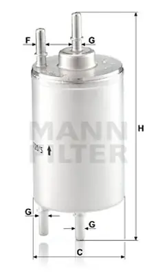 MANN FILTER WK720/5 Yakıt Filitresi A4 02>08 1.8t Quattro Avj Bex Bfb 