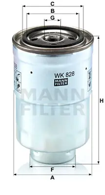 MANN FILTER WK828X Yakıt Filitresi Corolla Aurıs 1,4 D4d 2007> Corolla Aurıs 1,4 D4d 2013> Avensıs 2009> Land Cruıser D  