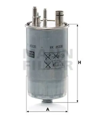 MANN FILTER WK853/20 Yakıt Filitresi Doblo 1,9jtd Fıorıno Grande Punto Punto Evo 1,3 Multıjet 