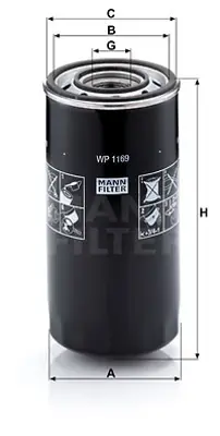 MANN FILTER WP1169 Yag Filitresi Eurocargo Eurostar Eurotech Turbo Strar New Holland 