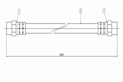 CAVO C800 060A Fren Hortumu Arka Mercedes W115 68>77 , Volkswagen 100 86>91 