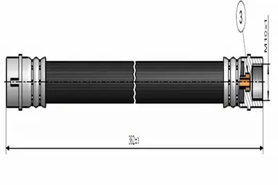 CAVO C900 674A Fren Hortumu Arka A-Class W168 97>04 Vaneo 414 02>05 