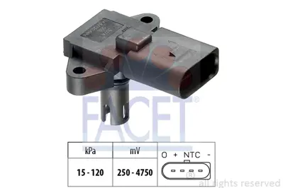 FACET 10.3074 Map Basınc Sensoru Polo 02>12 Fabıa 00>15 Octavıa 01>11 Ibıza 07>08 1.2 1.4 A4 00>04 2.0fsı 