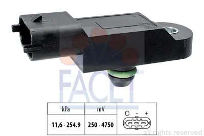 FACET 10.3173 Basınc Sensoru Clıo Iıı 1.2 16v 07>laguna Iı Iıı 2.0 16v / Megane I 1.4 16v 1.6 16v 