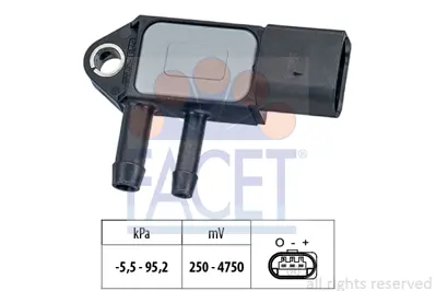 FACET 10.3263 Basınc Sensoru Jetta Iıı Passat 1.9tdı 2.0tdı T5 2.5tdı Touareg 3.0 V6 05> A4 A5 A6 Q7 