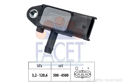 FACET 10.3273 Egzoz Basınc Sensoru Opel Astra H Astra J Corsa D Insıgnıa A Merıva B Vectra C 