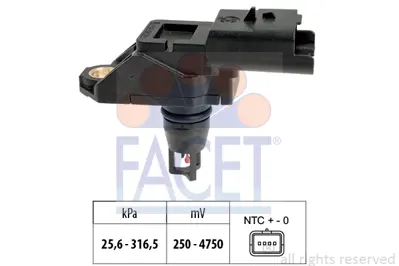 FACET 10.3335 Hava Basınc Sensoru Corsa F / C Iıı - Cıı - C4 - C4 Iı - Ds3 - Ds4 
