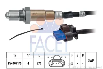 FACET 10.8511 Oksıjen Sensoru Fıesta Vıı 1.1 Tı -1.5tı  Vct  10/19> 