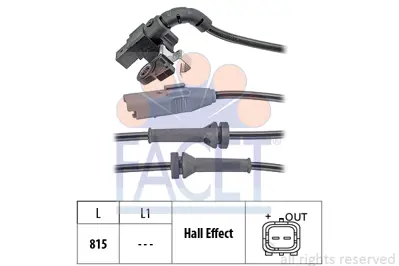 FACET 21.0063 Tekerlek Hız Sensoru 307-308-C4 I-Iı-Ds4 