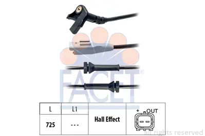 FACET 21.0092 Tekerlık Hız Sensoru Partner Tepee-Berlıngo-C4 Pıcasso 1.6-2.0 Hdı Dv6-Dw10 