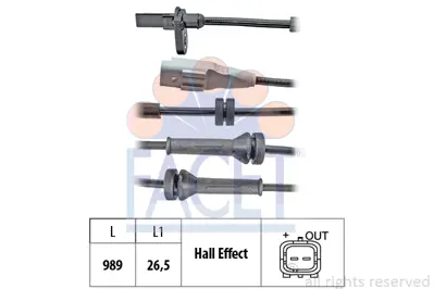 FACET 21.0096 Abs Kablosu Sensoru Arka Berlıngo 08 > C4 Pıcasso 07 > 13 5008 09 > Partner 08 > 