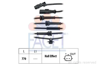 FACET 21.0148 Abs Sensoru On Kangoo Iıı , Mercedes Cıtan 415 12> 