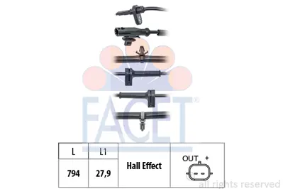 FACET 21.0213 On Abs  Hız Sensoru Escosport 13> 