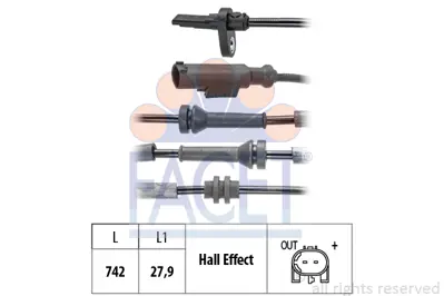 FACET 21.0253 Abs Sensoru Arka Sag Sol Egea 15> 