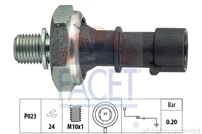 FACET 7.0170 Yag Basınc Salterı Astra H - Merıva A - Astra J Z17dt - Z17dtj 