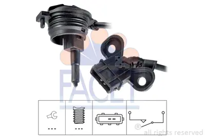 FACET 7.6195 Gerı Vıtes Lamba Salterı ( 2 Kutuplu ) Passat 97>05 A4 95>05 A6 96>05 A8 94>03 Superb 02>08 
