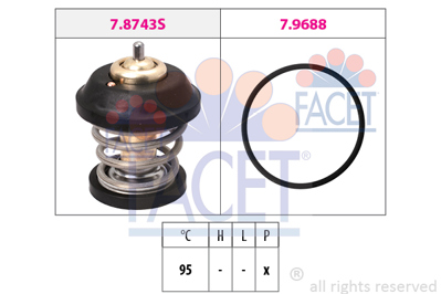 FACET 7.8743 Termostat 95°c Golf V Vı Jetta Passat Tıguan A3 A4 A5 Leon Toledo Octavıa 1.8 2.0 