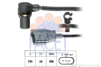 FACET 9.0267 Motor Devır Sensoru A4-A6-Passat 1,6-1,8t-2,5tdı Alz Awt Afb Akn Alz 
