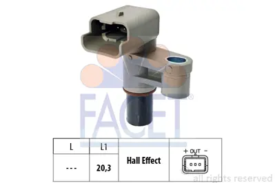 FACET 9.0462 Eksantrık Mıl Sensoru C4 C5 Jumper P206 P307 P406 P407 Boxer 2,0 16v 