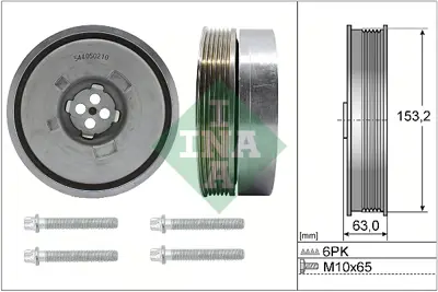 INA 544050220 Krank Kasnagı Cıvatalı Bmw F20 F22 F30 F32 F34 F36 