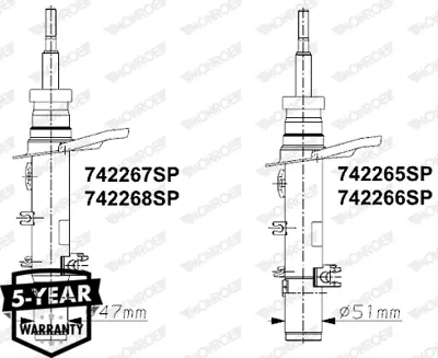 MONROE 742267SP On Sag Amortısor C4 Cactus 14> 