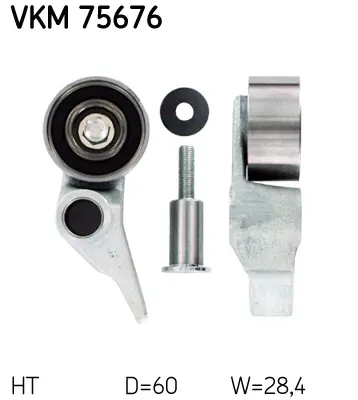 SKF VKM 75676 V Kayıs Gergı Rulmanı Komple L200 2.5 Dıd 2005 -> (60×28,4×10×26,5)   