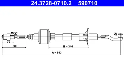 CAVO IT5901 118 Debriyaj Telı Corsa A 669132