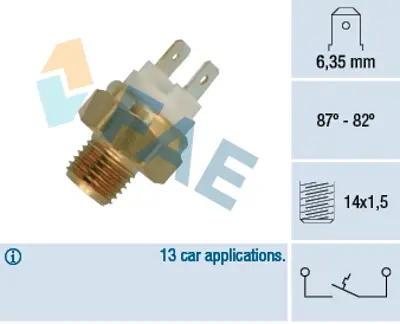 FAE 36050 Fan Musuru (87 / 82°) Volvo 340 360 1,4 1,7 32866410 92860621700 3286641
