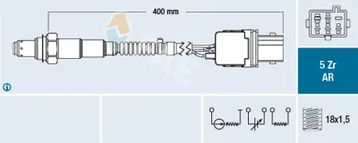 FAE 75096 Oksıjen Sensoru Alfa Romeo 156 02>06) 166 00>07 46811311 1367823 1416163 1484862 1495746 6G9N9F472HA 6G9N9F472HB 6G9N9F472HC 6G9N9G444AA 226937Y000