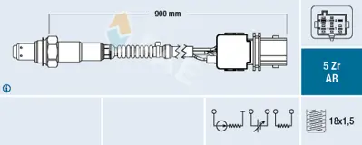FAE 75141 Egsoz Sensoru (Hego Sensor) Volvo C70 I S60 I S80 I V70 I Xc70 Xc 90 8658133 7408631643 9470981 9470408 1275632 2041269 20412691 8631643 8658132 8670277