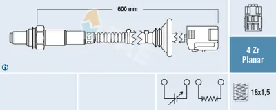 FAE 77456 Oksıjen Sensoru Arka Corolla 1,4 Vvt I 2002 2007 (E12) / (Zze120) 8946502070 9487146 9497345 9497346 9497347 MN128424 MR985039 S1588A107 S1588A117 SMN128424