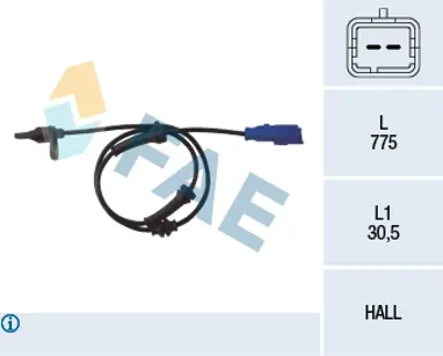 FAE 78013 Abs Sensoru Arka P1007 C2 C3 C3 Iı C3 Plurıel Boy:720mm 454598 9638530780