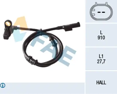 FAE 78132 Abs Sensoru On Sag Ml-Class W163 99>05 1635421918 A1635421918 1635400817 A1635400817