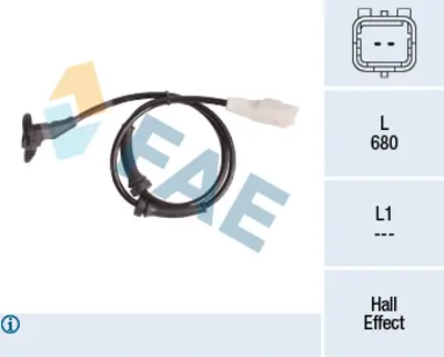 FAE 78181 Abs Sensoru On (Sag / Sol) P307 Em P307 Ym P3008 Rcz P308 P5008 C4 C4 Iı Ds4 Ds5 4545C1 4545F5 4545K3 96353847 9635384780 9652310580 9659058280 96653867 9665386780 9811802580
